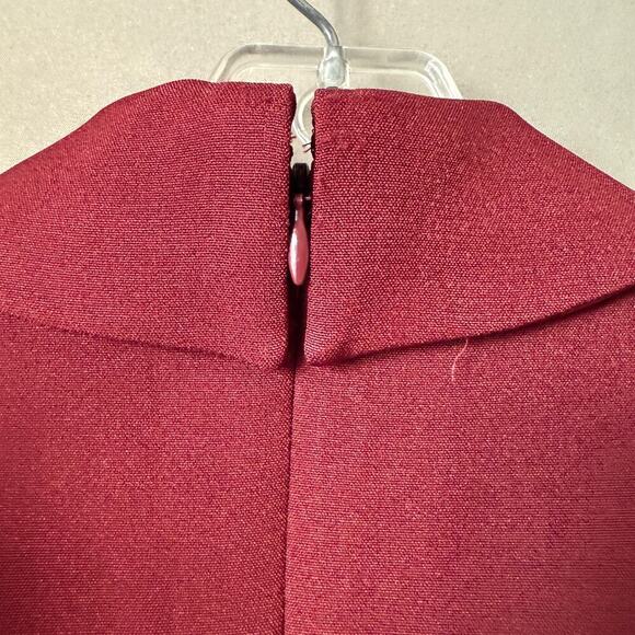 Express sz 00 Burgundy red deep plunge party jumpsuit - Picture 10 of 11